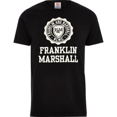 Black Franklin & Marshall print t-shirt